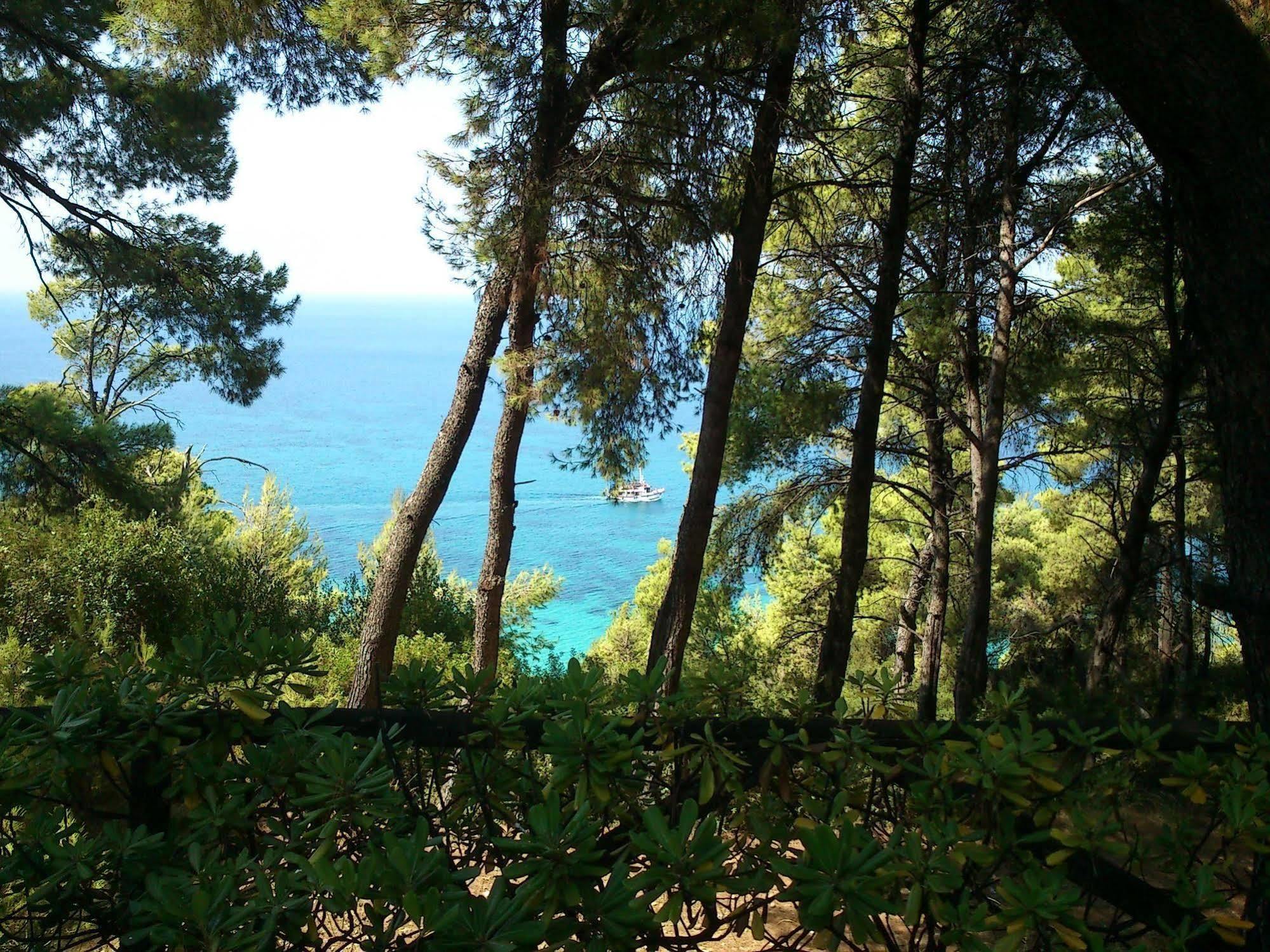 Dryades Hotel Siviri Bagian luar foto
